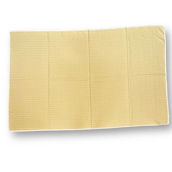 Robert Allen Contract Bed Scarf Runner Full Size Yellow White Square 48" X 77" - Picture 1 of 6